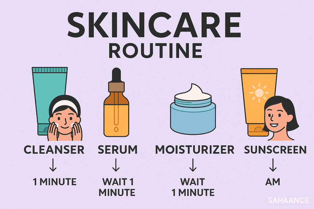 روتین پوستی صحیح | نحوه صحیح مصرف محصولات پوستی